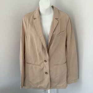 GAP Softsuit Sand Khaki Women's Blazer Sz. M Tall